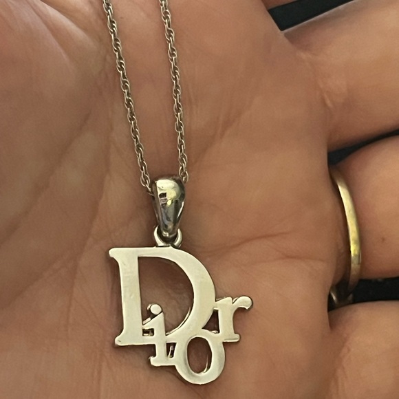 Dior Silver Pendant Necklace .925 Italy Sterling Silver Chain w/Extender - Picture 4 of 17